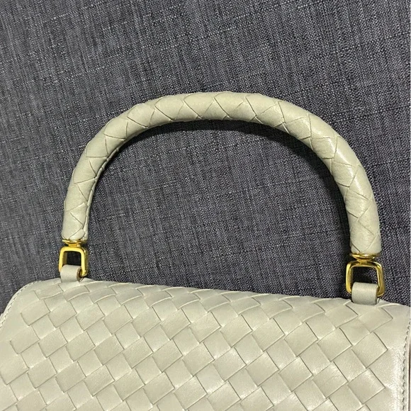 Bottega Veneta Light Sage Intrecciato Top Handle Crossbody Bag - Picture 16 of 16